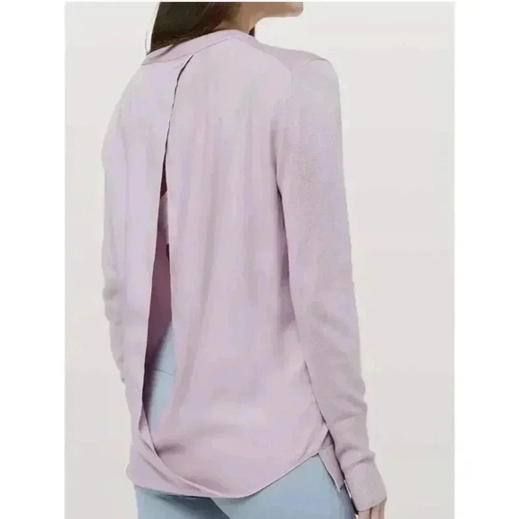 Lululemon Rising Salutation Sweater 100% Merino Size 8 No Tag Mauve Dusty Pink - Picture 1 of 9
